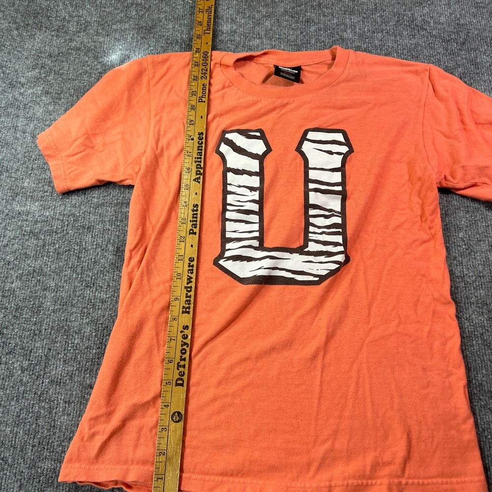 Undefeated Mens Zebra U Logo Graphic T-Shirt Peach Pink Small Streetwear Tee - Picture 6 of 7